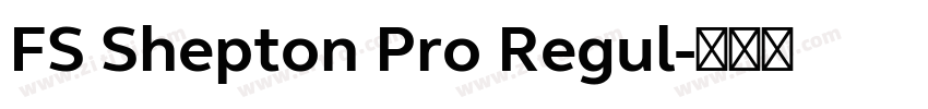 FS Shepton Pro Regul字体转换